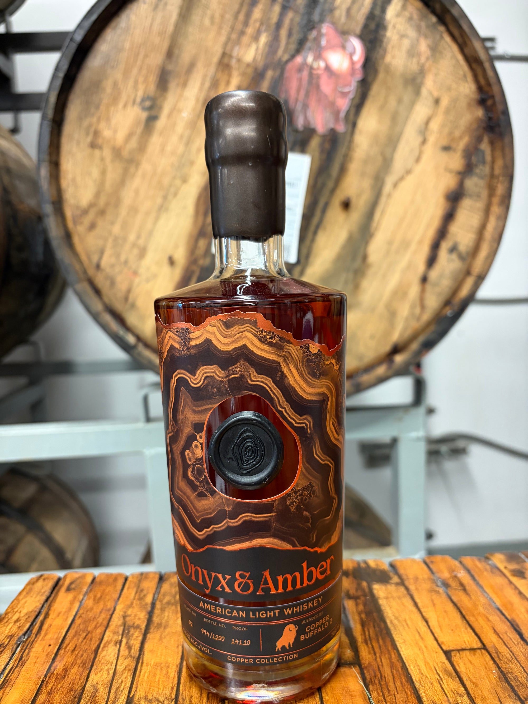 Onyx & Amber Copper Buffalo 2 21 year American Light Whiskey finished in a Buff Turkey Barrel - 141.10 proof