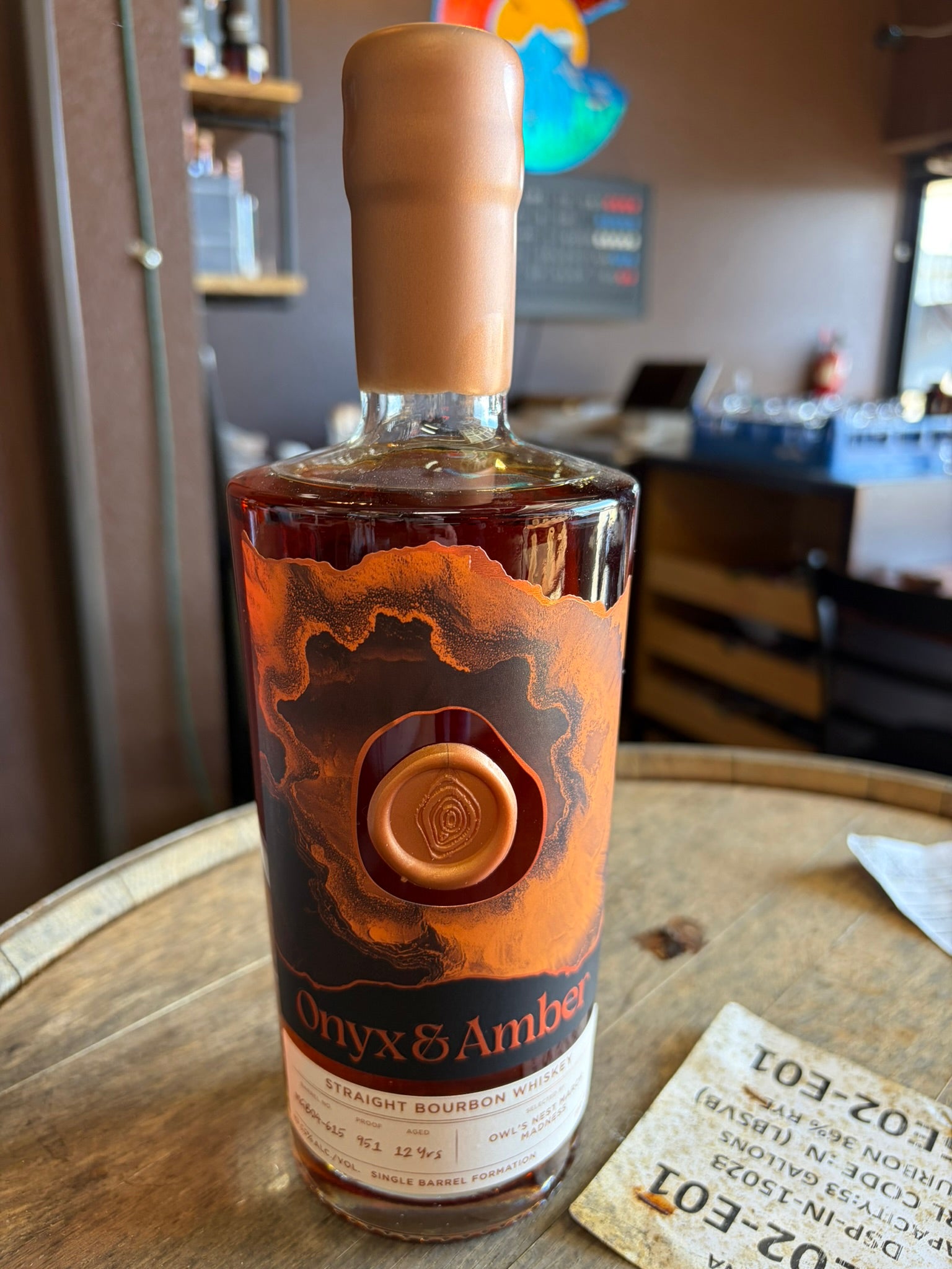 Onyx & Amber 12 year Bourbon (75/21/4 MGP) Single Barrel - March Madness 95.1 proof
